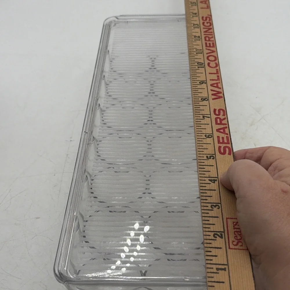 Egg Container for Refrigerator - 14 Egg Holder/Storage with Lid & Handle